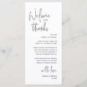 Willkommen und Danke, Platzierung Einstellungen Da Programm (Vorderseite)