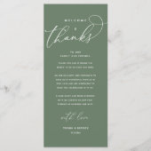 Willkommen und Danke, Platzierung Einstellungen Da Programm (Vorderseite)