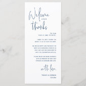 Willkommen und Danke, Platzierung Einstellungen Da Programm (Vorderseite)