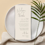 Willkommen und Danke, Platzierung Einstellungen Da Programm<br><div class="desc">Die perfekte Touch für Ihren Hochzeitsempfang - unsere elegante Hochzeitskarte mit dem Kartentitel "Welcome and danke"! Diese Karten sind so konzipiert, dass Sie jeden Gast an Ihrem besonderen Tag herzlich willkommen heißen. Sie sind der ideale Weg, um Ihren Tischen eine persönliche Touch hinzuzufügen. Diese Orts-Einstellungskarten sind einfach zu bedienen -...</div>