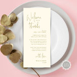 Willkommen und Danke, Platzierung Einstellungen Da Programm<br><div class="desc">Die perfekte Touch für Ihren Hochzeitsempfang - unsere elegante Hochzeitskarte mit dem Kartentitel "Welcome and danke"! Diese Karten sind so konzipiert, dass Sie jeden Gast an Ihrem besonderen Tag herzlich willkommen heißen. Sie sind der ideale Weg, um Ihren Tischen eine persönliche Touch hinzuzufügen. Diese Orts-Einstellungskarten sind einfach zu bedienen -...</div>