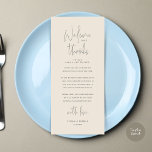 Willkommen und Danke, Platzierung Einstellungen Da Programm<br><div class="desc">Die perfekte Touch für Ihren Hochzeitsempfang - unsere elegante Hochzeitskarte mit dem Kartentitel "Welcome and danke"! Diese Karten sind so konzipiert, dass Sie jeden Gast an Ihrem besonderen Tag herzlich willkommen heißen. Sie sind der ideale Weg, um Ihren Tischen eine persönliche Touch hinzuzufügen. Diese Orts-Einstellungskarten sind einfach zu bedienen -...</div>