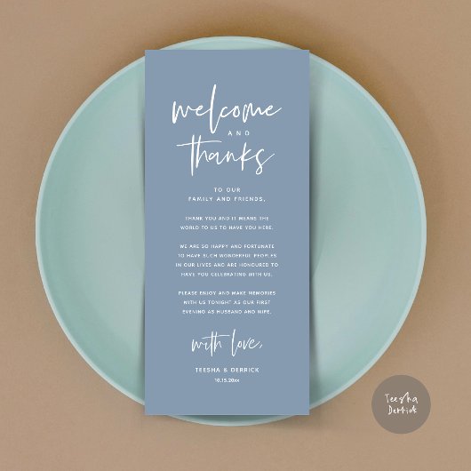 Willkommen und Danke, Platzierung Einstellungen Da Programm