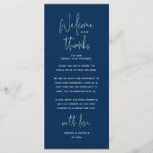 Willkommen und Danke, Platzierung Einstellungen Da Programm (Vorderseite)