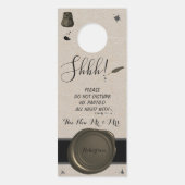 Willkommen und nicht stören Pen & Inkwell Türanhänger (Rückseite)