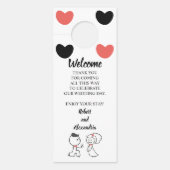 Willkommen und stören Sie nicht das Hochzeitspaar Türanhänger (Vorderseite)