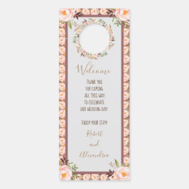 Willkommen und stören Sie nicht den Blumenrahmen f Türanhänger