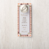 Willkommen und stören Sie nicht den Blumenrahmen f Türanhänger (Auf Knauf)