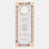 Willkommen und stören Sie nicht den Blumenrahmen f Türanhänger (Rückseite)