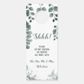 Willkommen und stören Sie nicht den Eukalyptus-Hoc Türanhänger (Rückseite)