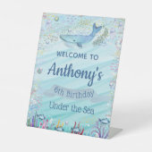 Willkommen unter dem Meer jeden Alters Sockelschild (Vorderseite)