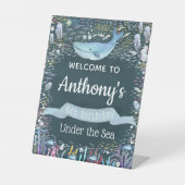Willkommen unter dem Meer jeden Alters Sockelschild (Vorderseite)