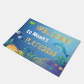 Willkommen unter dem Sea Playhouse Fußmatte (Schrägansicht)