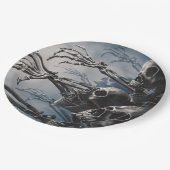 Willkommen Untotes Zombie Skeleton Beängstigend Sp Pappteller (Schrägansicht)