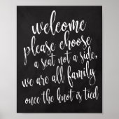 Willkommen Wählen Sie ein Sitzplatine 8x10-Zeichen Poster (Vorne)