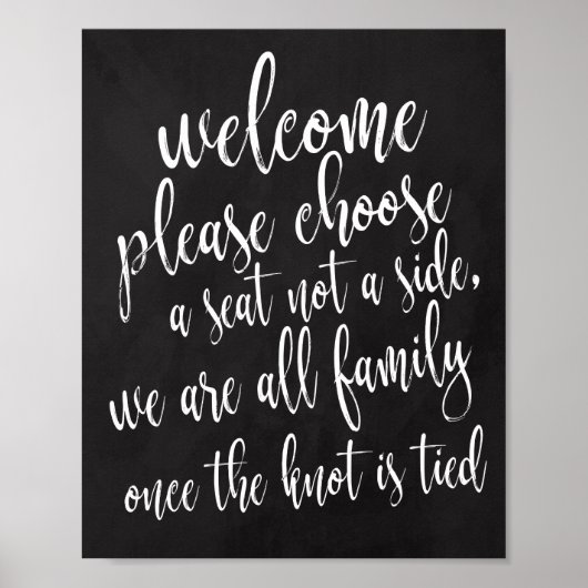Willkommen Wählen Sie ein Sitzplatine 8x10-Zeichen Poster (Vorne)