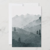 Willkommen. Watercolor-Wald-Wintergeburt Ankündigung (Rückseite)