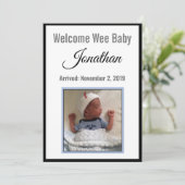 Willkommen Wee Baby NAME Ankündigung (Stehend Vorderseite)