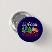 Willkommen Weihnachten 23758 Button (Vorne & Hinten)