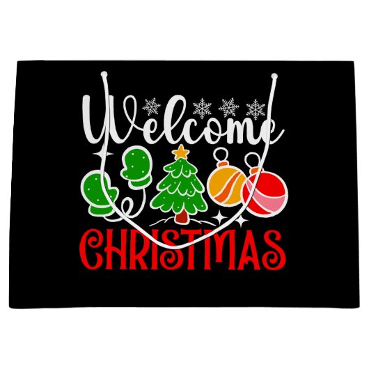 Willkommen Weihnachten-23758  Große Geschenktüte (Vorderseite)