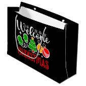 Willkommen Weihnachten-23758  Große Geschenktüte (Vorderseite Schrägansicht)