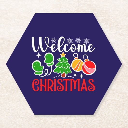 Willkommen Weihnachten 23758 Untersetzer (Vorderseite)