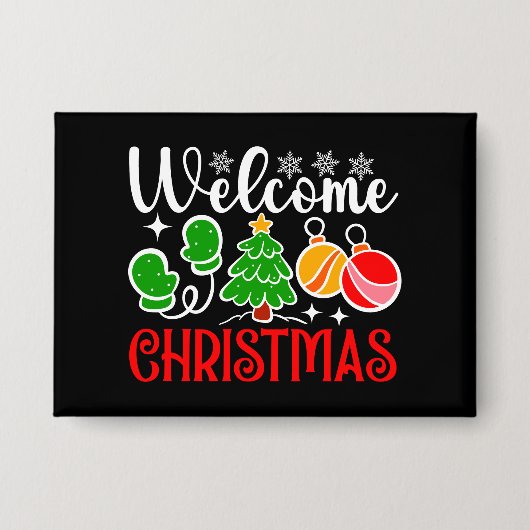 Willkommen Weihnachten-63758 Button (Vorderseite)