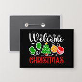 Willkommen Weihnachten-63758 Button (Vorderseite/Rückseite)