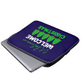 Willkommen Weihnachten-85600 Laptopschutzhülle (Vorne Knopf)