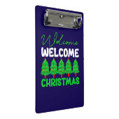 Willkommen Weihnachten-85600 Mini Klemmbrett (Schrägansicht)