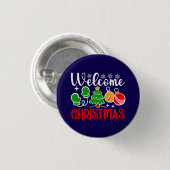 Willkommen Weihnachten Button (Vorne & Hinten)
