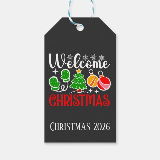 Willkommen Weihnachten Geschenkanhänger (Vorderseite)