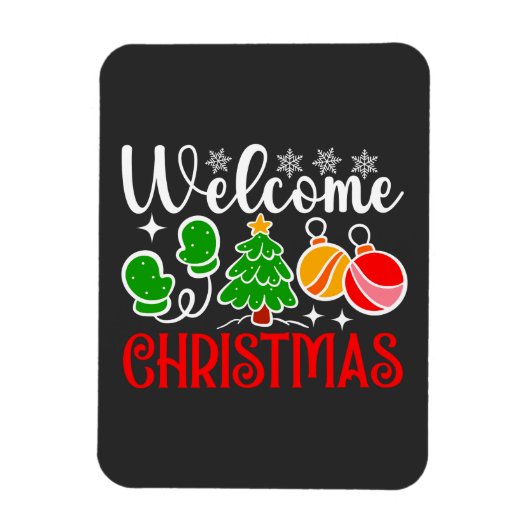 Willkommen Weihnachten Magnet (Vertikal)