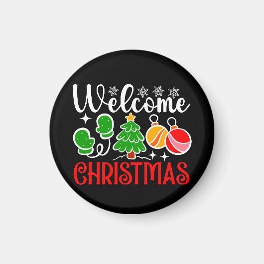 Willkommen Weihnachten Magnet (Vorne)