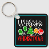 Willkommen Weihnachten Schlüsselanhänger (Vorderseite)