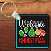 Willkommen Weihnachten Schlüsselanhänger (Vorderseite)