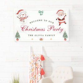 Willkommen Weihnachtsbanner Snowman Banner