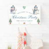 Willkommen Weihnachtsbanner Snowman Banner (Insitu)