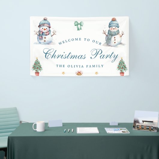 Willkommen Weihnachtsbanner Snowman Banner (Messeveranstaltung)