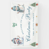 Willkommen Weihnachtsbanner Snowman Banner (Vertikal)
