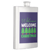 Willkommen Weihnachtsbaum Feiertagsdesign-85600 Flachmann (Rechts)