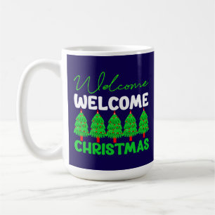 Willkommen Weihnachtsbaum Feiertagsdesign-85600 Kaffeetasse