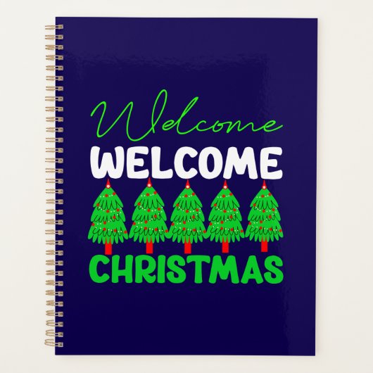 Willkommen Weihnachtsbaum Feiertagsdesign-85600 Planer (Vorderseite)