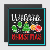 Willkommen Weihnachtsbaum Und Christbaumschmuck-23 Magnetkarte (Vorne/Hinten)