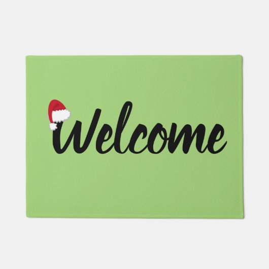 Willkommen Weihnachtsmannmütze Door Mat Fußmatte (Vorderseite)