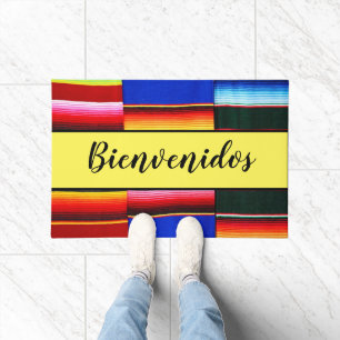 Willkommen (Welcome) Serape Streifen Fußmatte