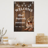 Willkommen Western Cowboy Boots Hat Geburtstag Poster (Küche)