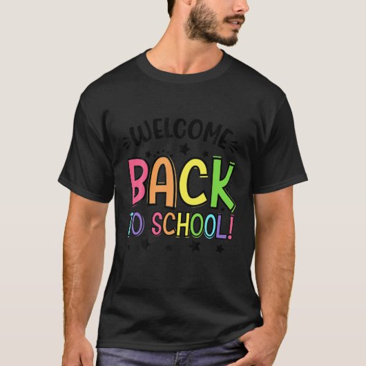 WILLKOMMEN WIEDER IN DAS SCHULPINK FÜR Lehrer T-Shirt (Vorderseite)