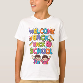 WILLKOMMEN WIEDER IN DIE SCHULE - Farbenfrohe Kind T-Shirt