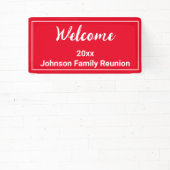 Willkommen Wiedersehen in Hellrot und Weiß Banner (InSitu)